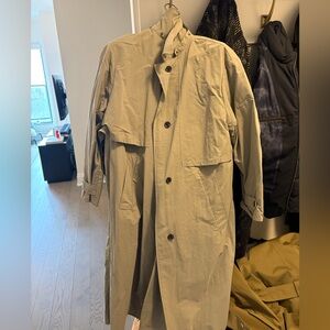 Zara Light Green/ Grey Trench Coat